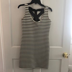 Striped body con dress